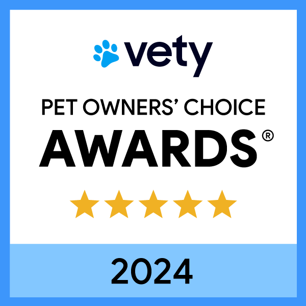 Card that reads: Vety Pet Owner's Choice Awards 2024